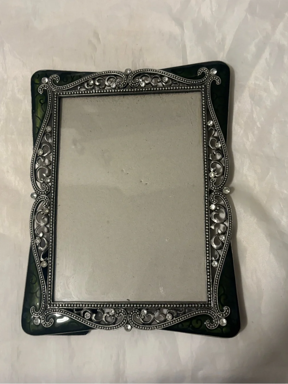 Decorative Green and Silver Ornate Picture Frame - Home Accents